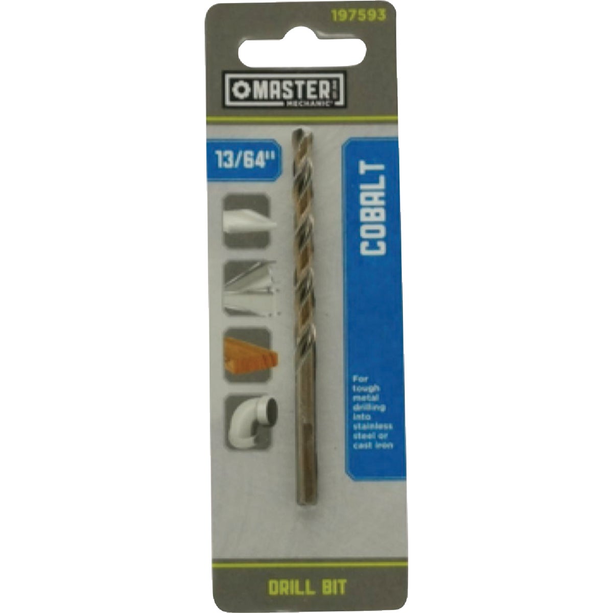 Master Mechanic 13/64 In. x 3-5/8 In. HSS with Cobalt Drill Bit Image 1