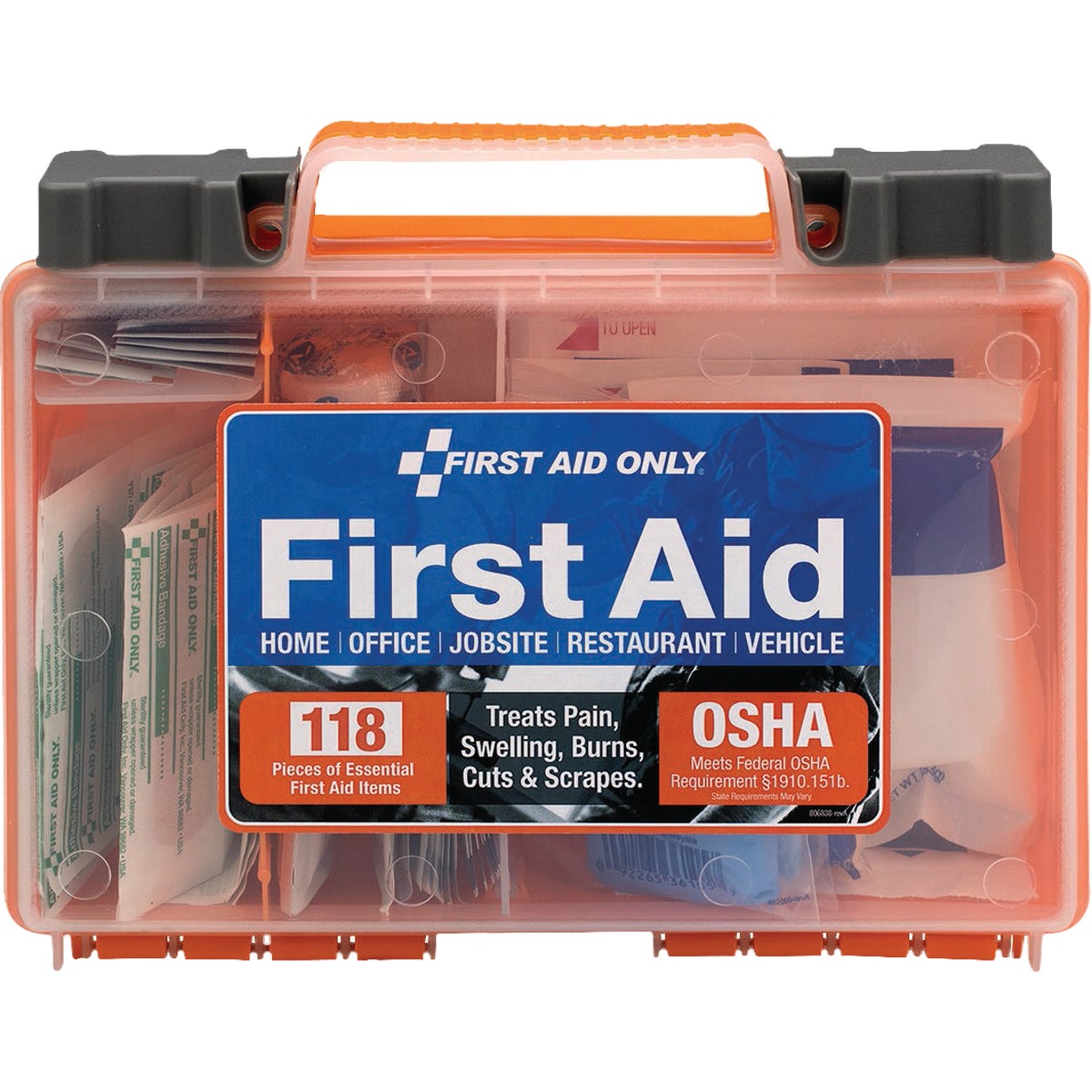 First Aid Only Clear Front Cover First Aid Kit (118-Piece)