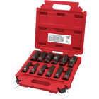 Milwaukee SHOCKWAVE 1/2 In. Drive SAE Deep 6-Point Impact Duty Socket Set (12-Piece) Image 1