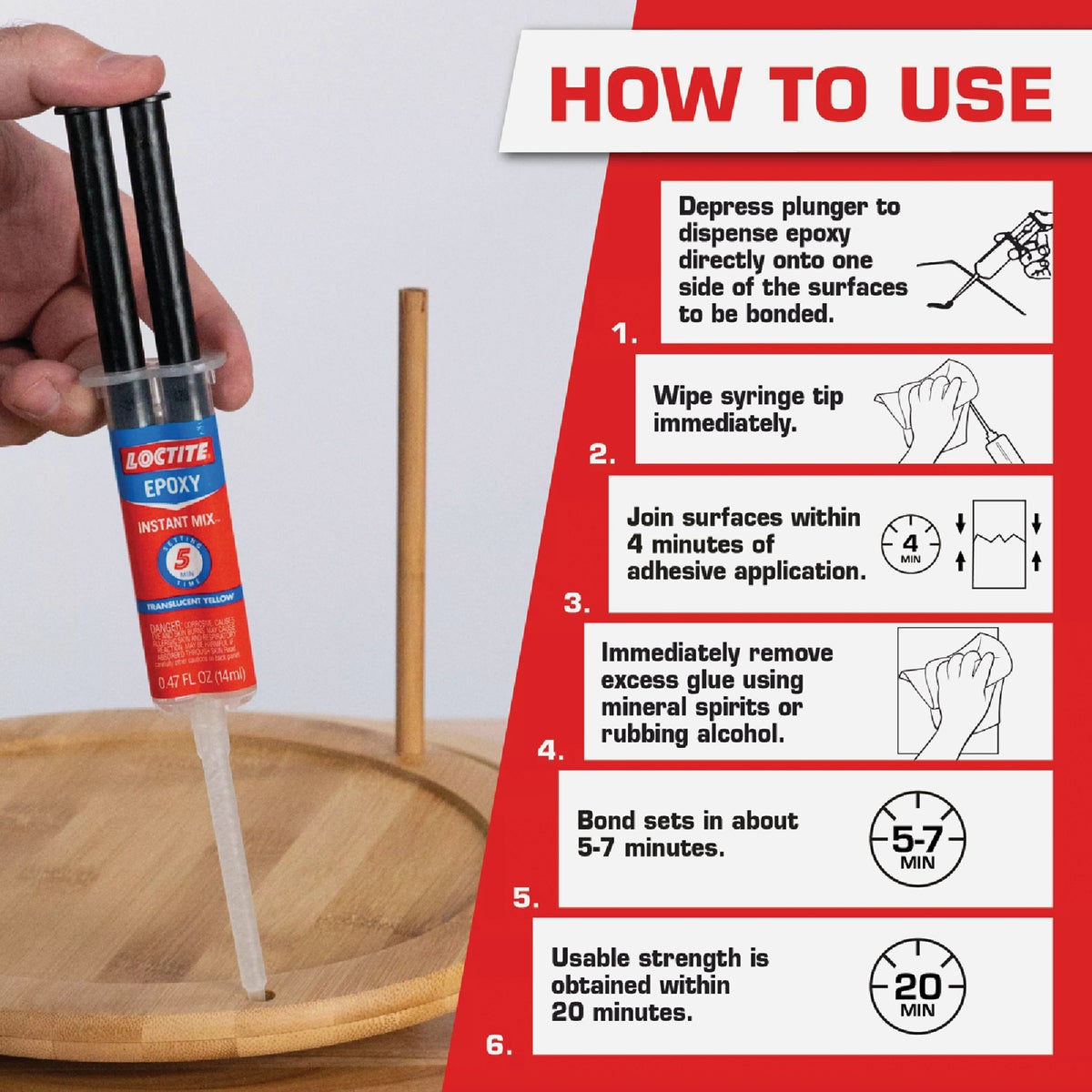 LOCTITE Instant Mix 5-Minute Epoxy Image 2