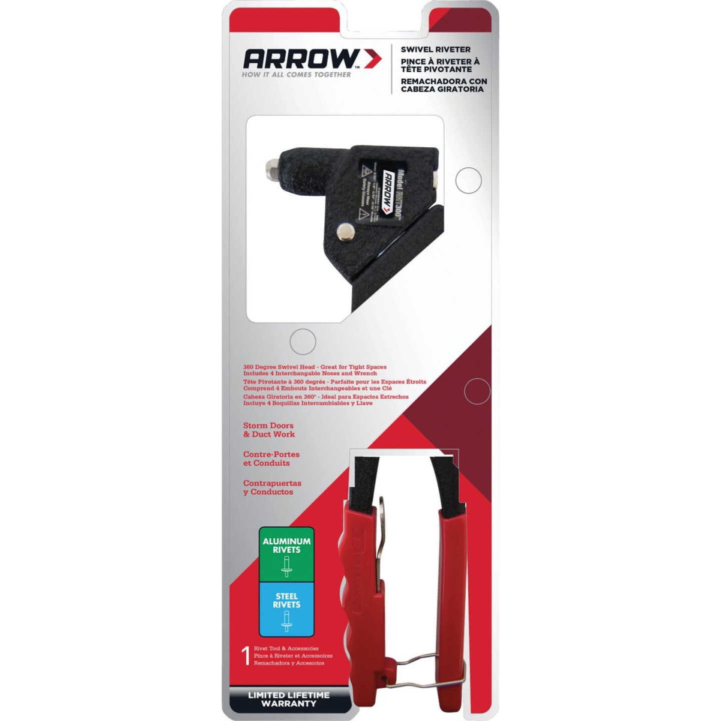 Arrow Swivel Head Rivet Tool Image 1