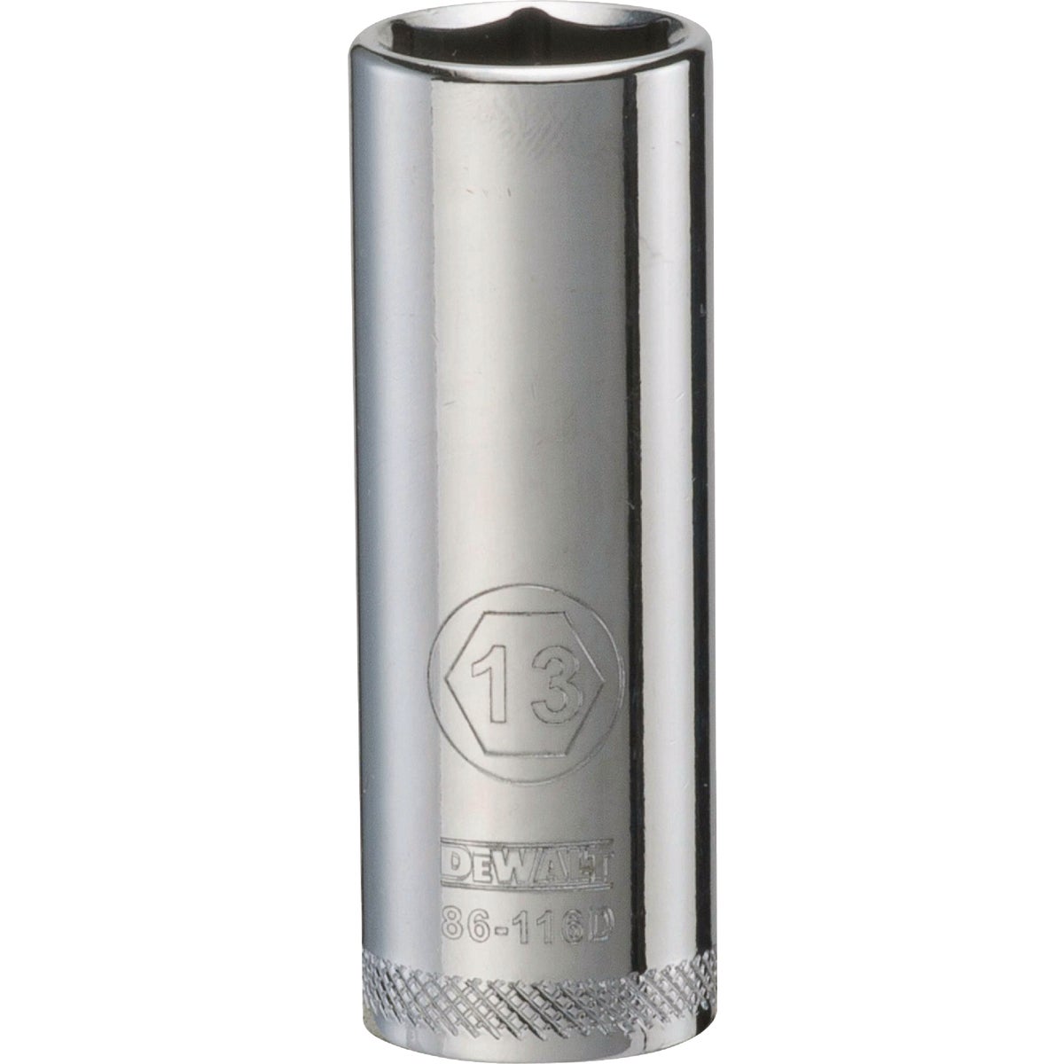 DEWALT 1/4 In. Drive 13mm 6-Point Deep Metric Socket