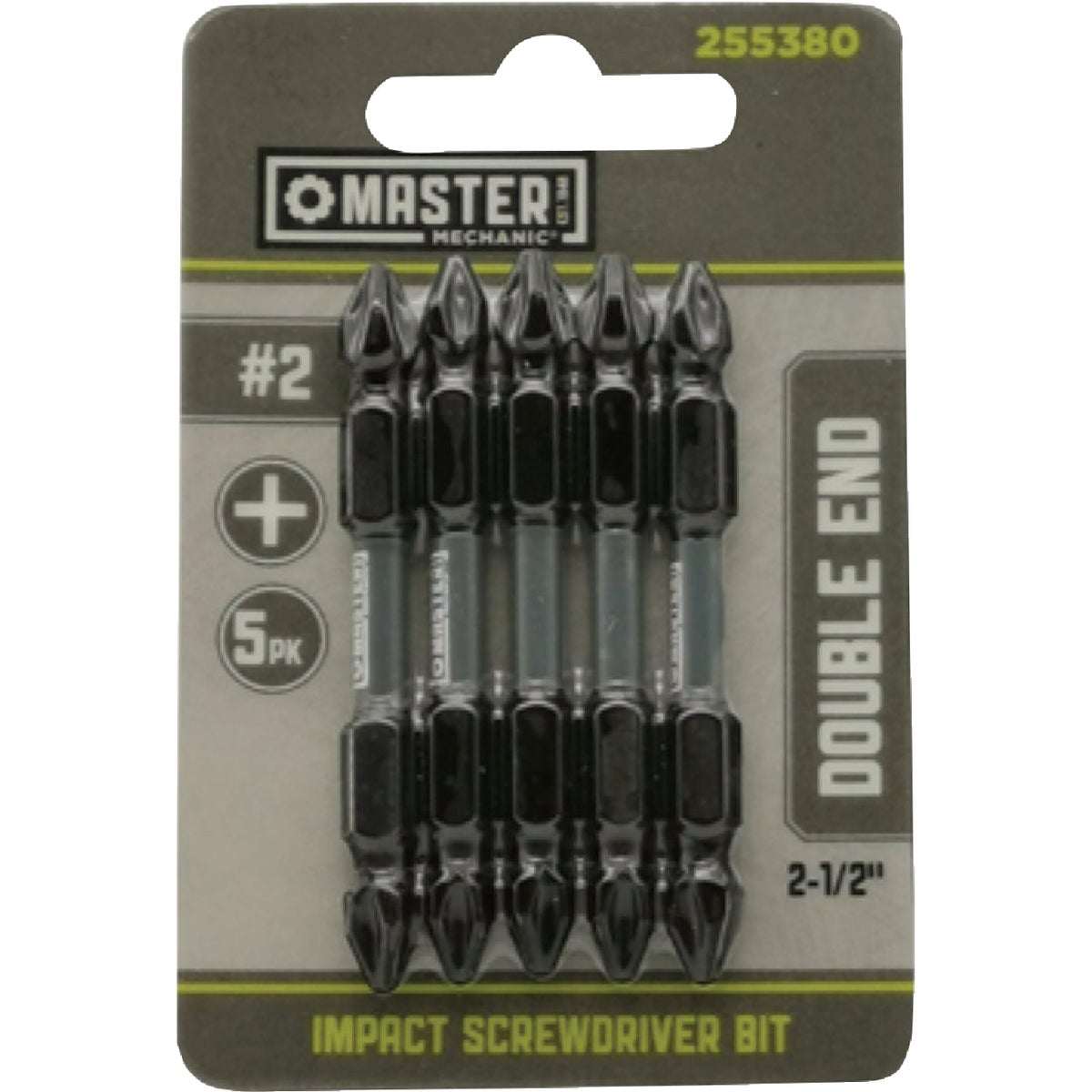 Master Mechanic Phillips #2 Double End Impact Screwdriver Bit (5-Pack)