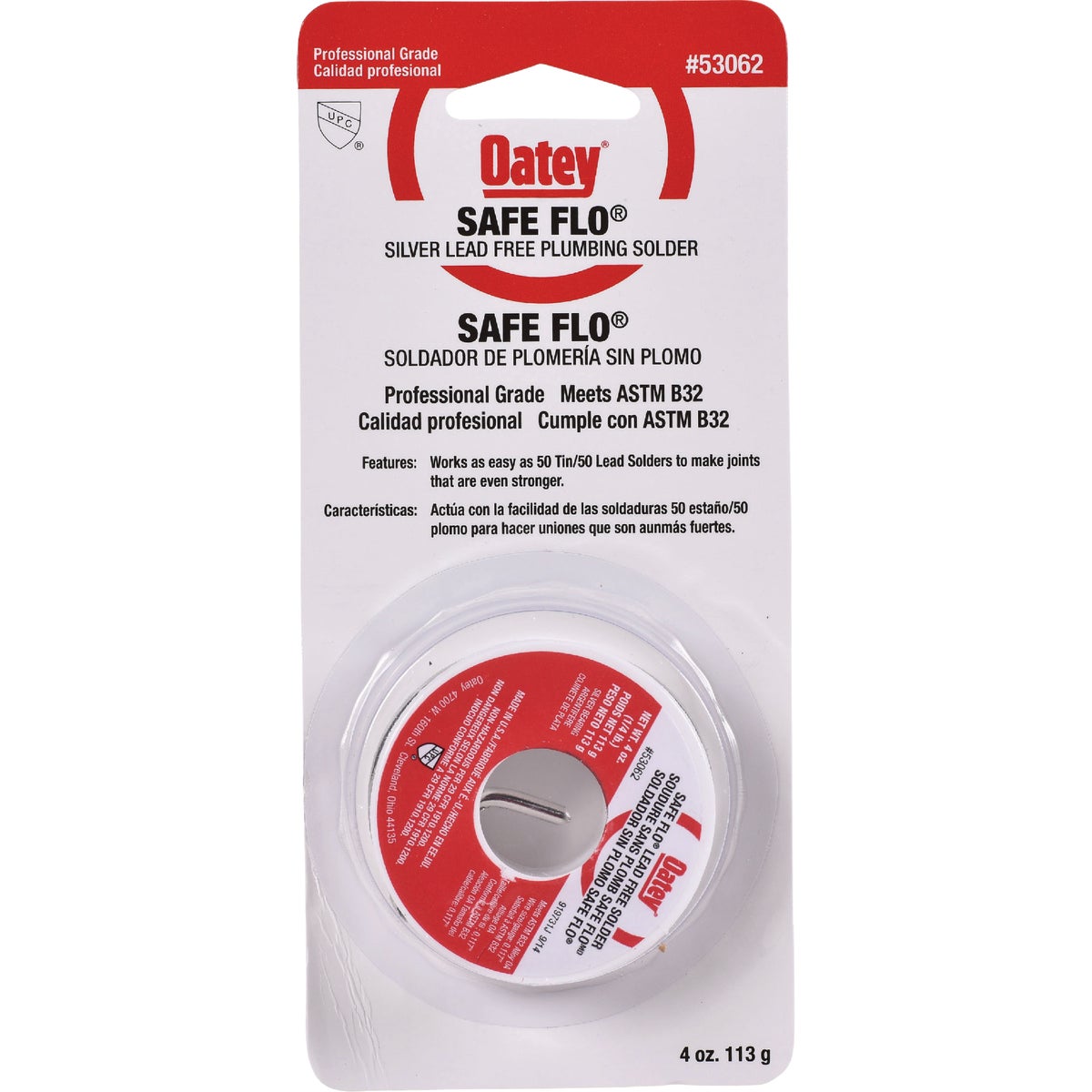 Oatey 1/4 Lb. Safe-Flo  Silver Wire Solder