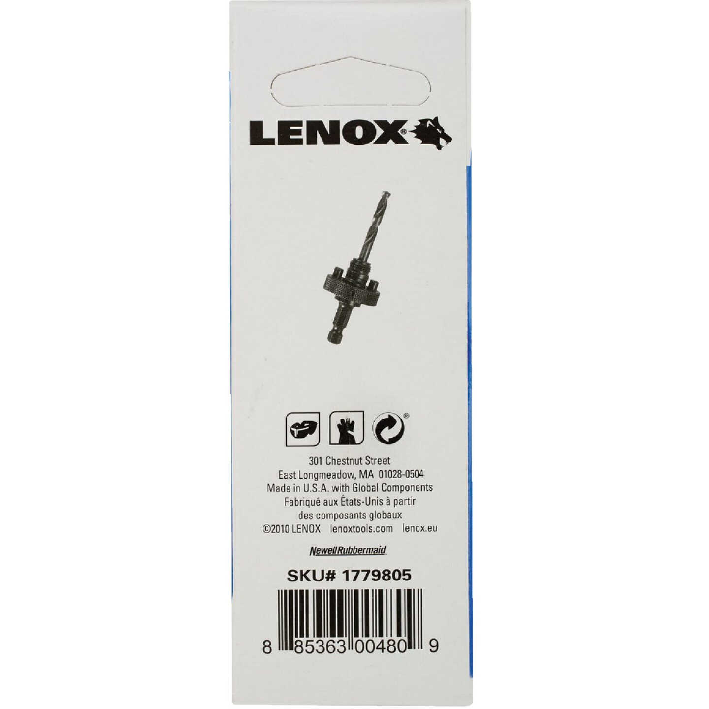 Lenox 3/8 In. Hex Shank Hole Saw Mandrel with 3-1/4 In. Pilot Drill Bit Image 3