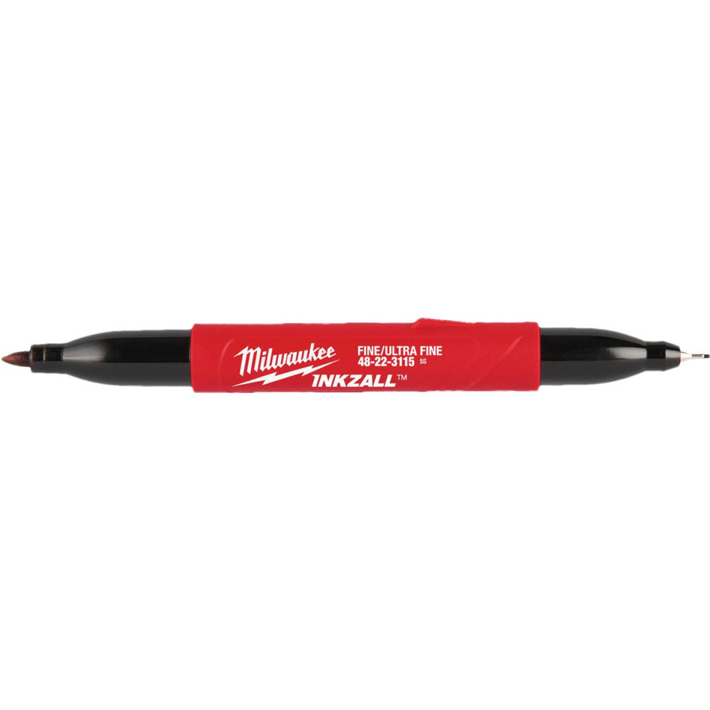 Milwaukee INKZALL Double-Sided Ultra Fine & Fine Point Black Jobsite Marker Image 3