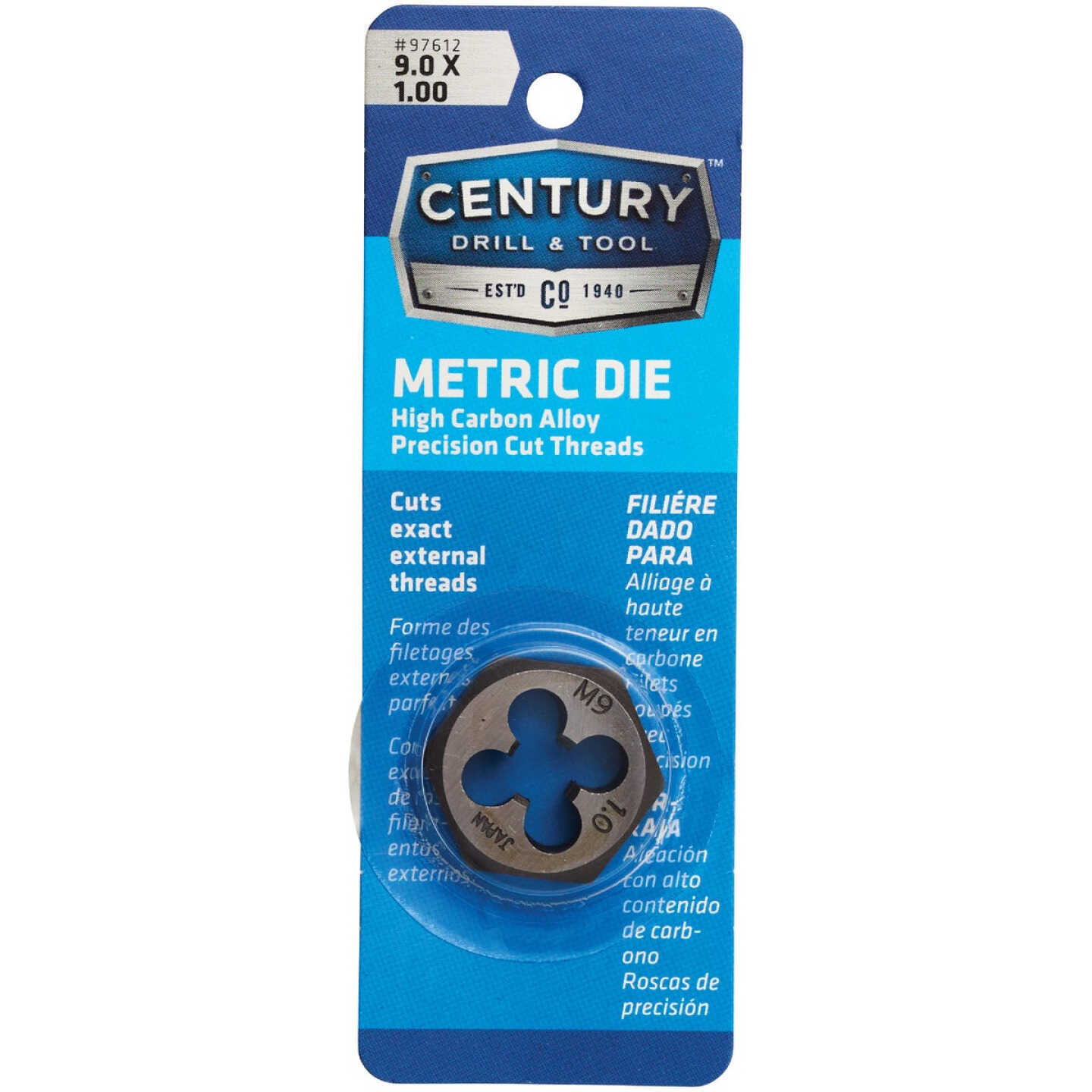 Century Drill & Tool 9.0x1.00 NPT 1 In. Across Flats Hexagon Pipe Die Image 1