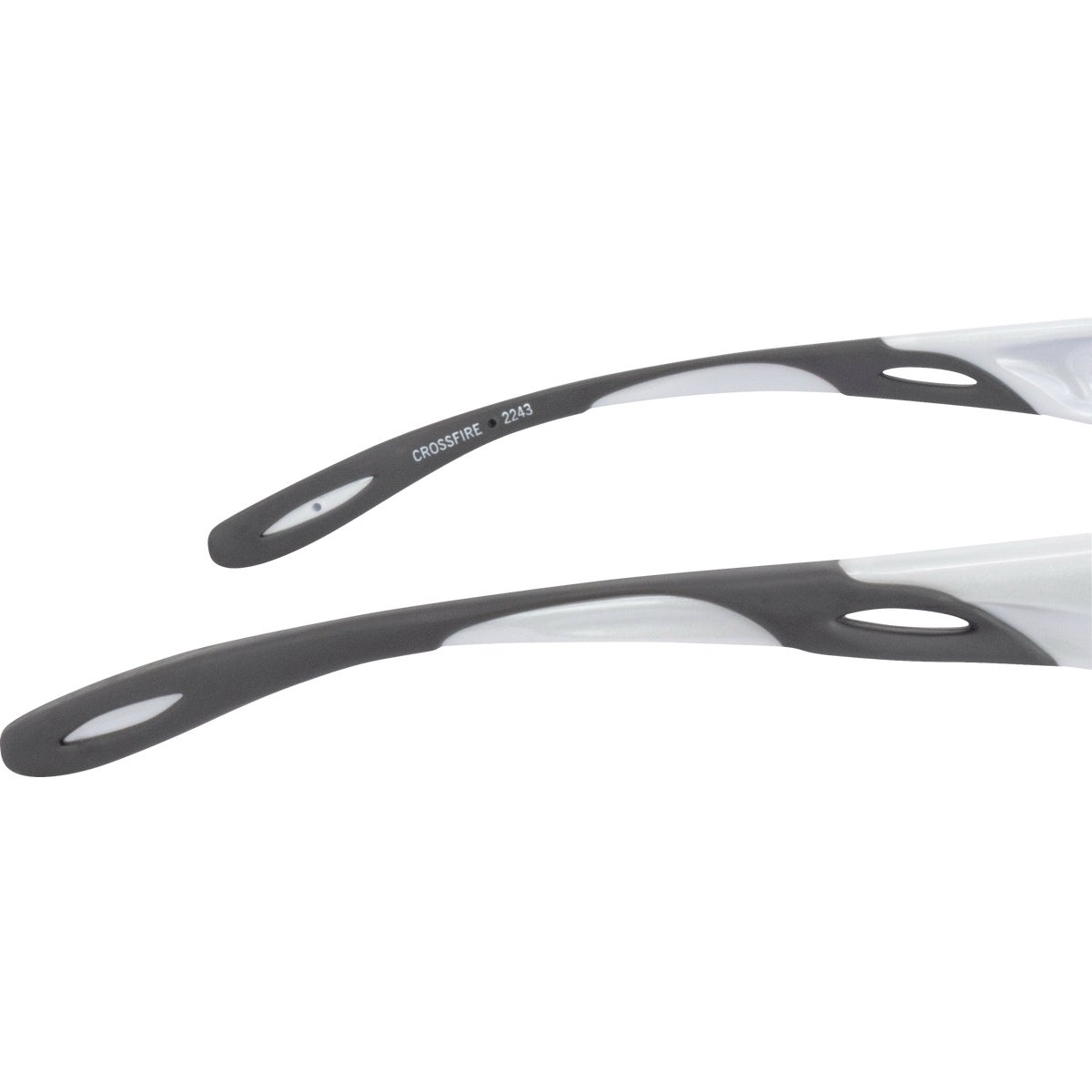 Crossfire Infinity Premium Pearl White Frame Safety Glasses with Silver Mirror Lens Image 5