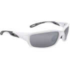 Crossfire Infinity Premium Pearl White Frame Safety Glasses with Silver Mirror Lens Image 1