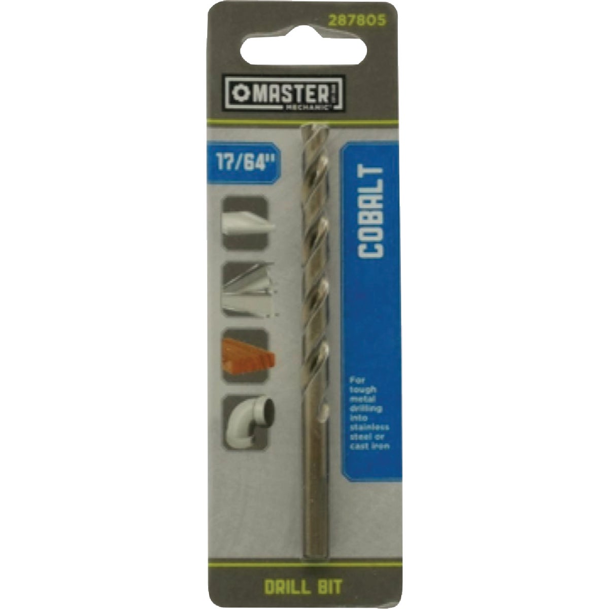 Master Mechanic 17/64 In. x 4-1/8 In. HSS with Cobalt Drill Bit Image 1