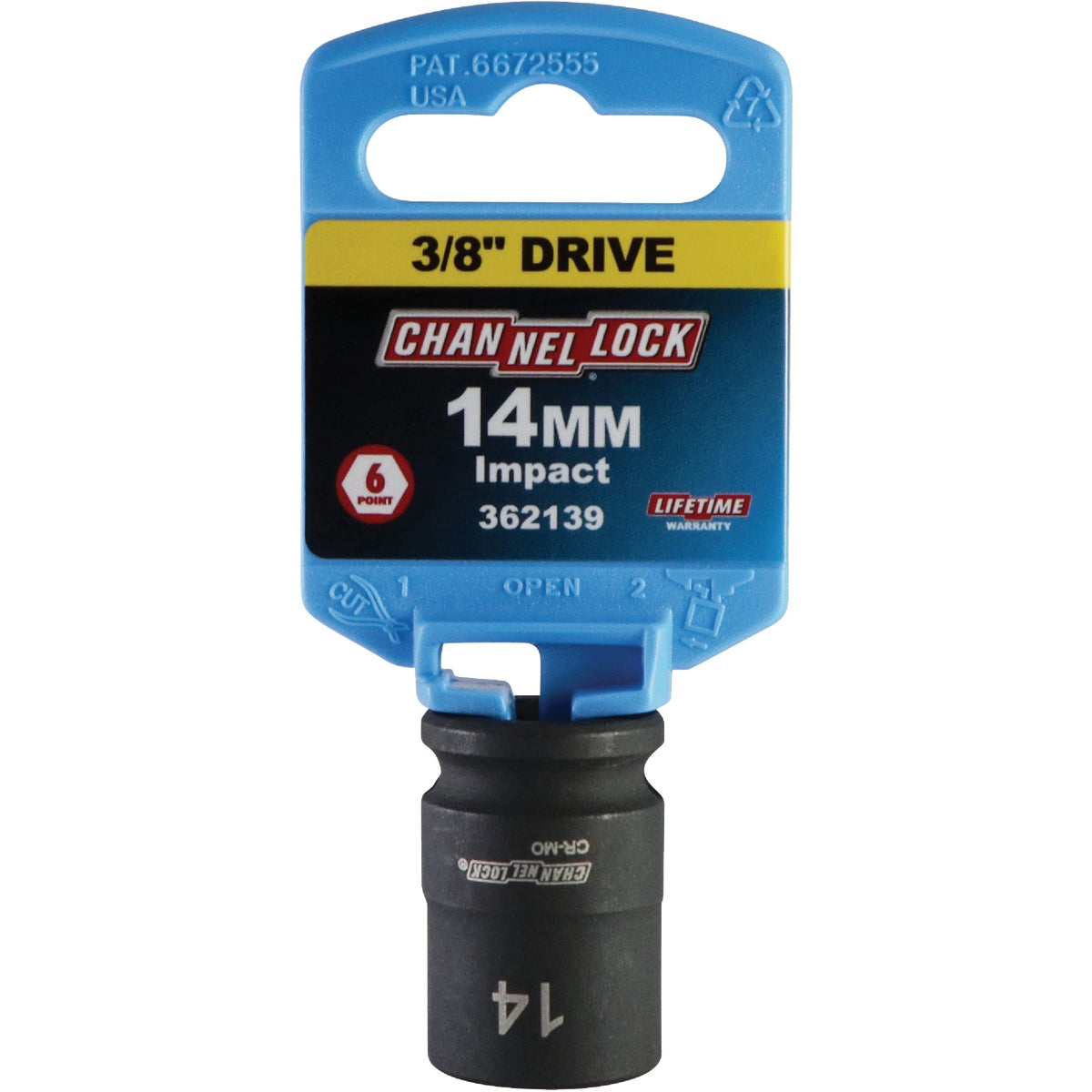 Channellock 3/8 In. Drive 14 mm 6-Point Shallow Metric Impact Socket Image 2