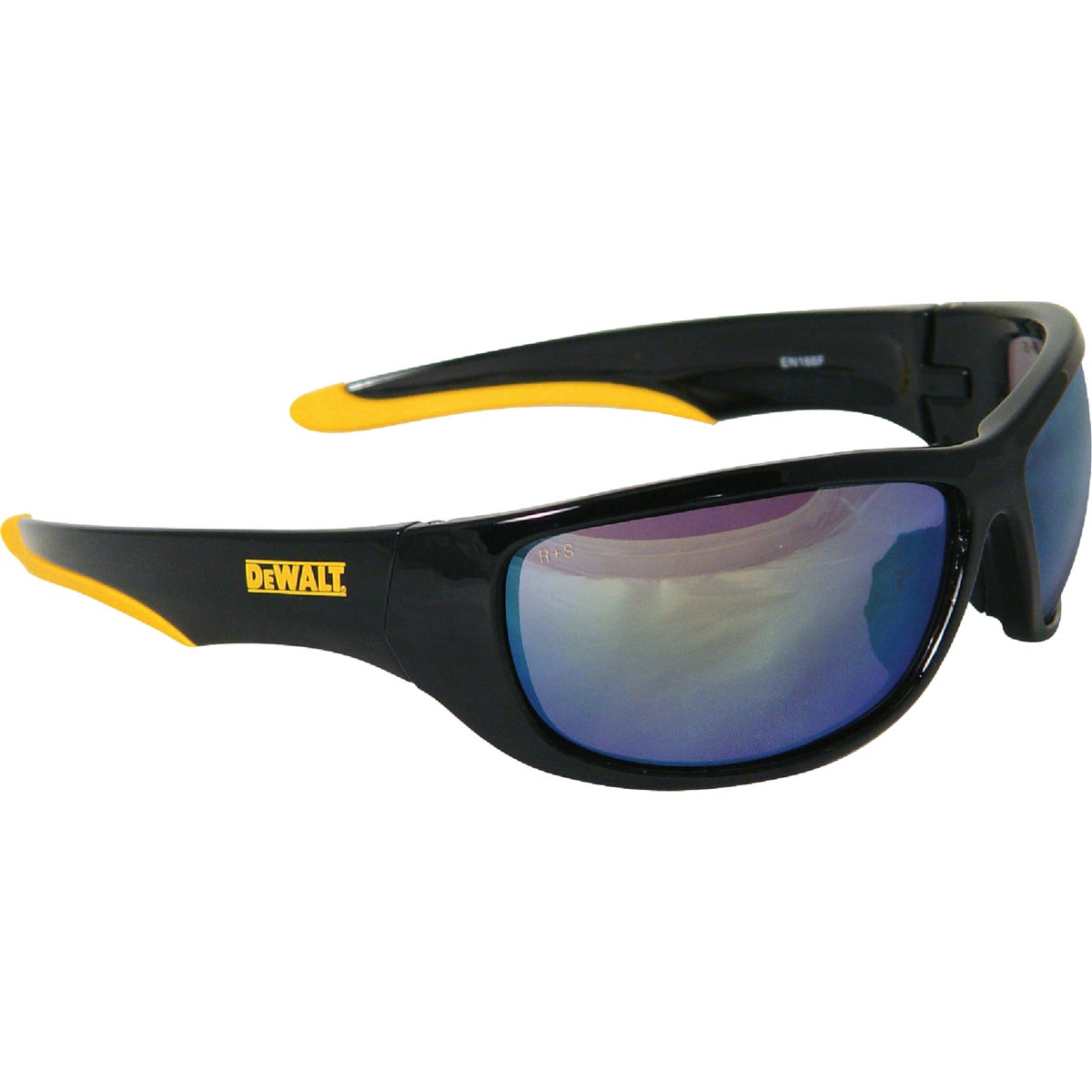 DEWALT Dominator Black/Yellow Frame Safety Glasses with Yellow Mirrored Lenses