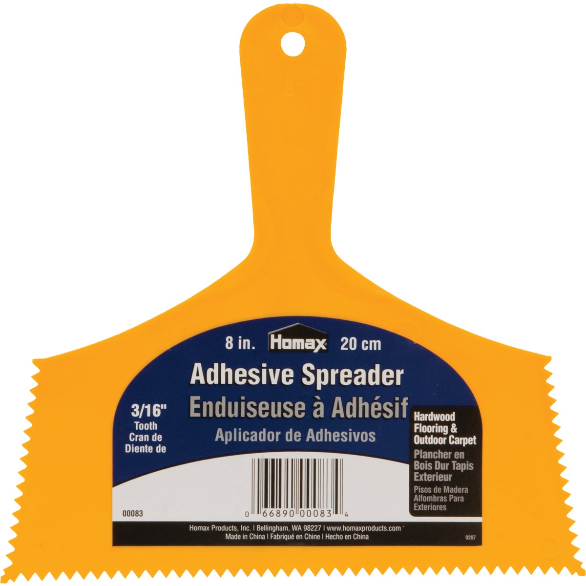 Homax 8 In. 3/16 In. V-Notch Adhesive Spreader