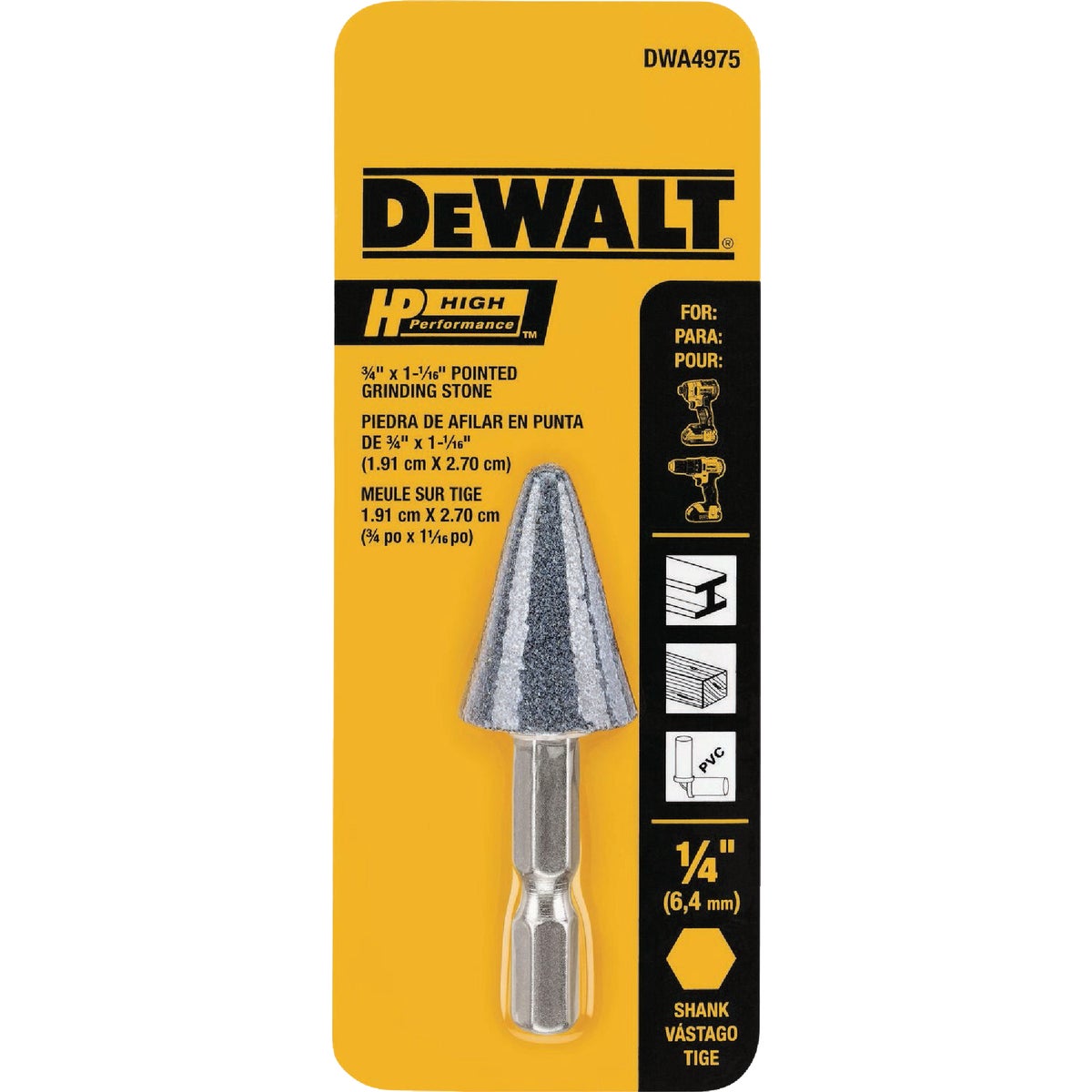 DEWALT 3/4 In. x 1-1/16 In. Grinding Point Image 2