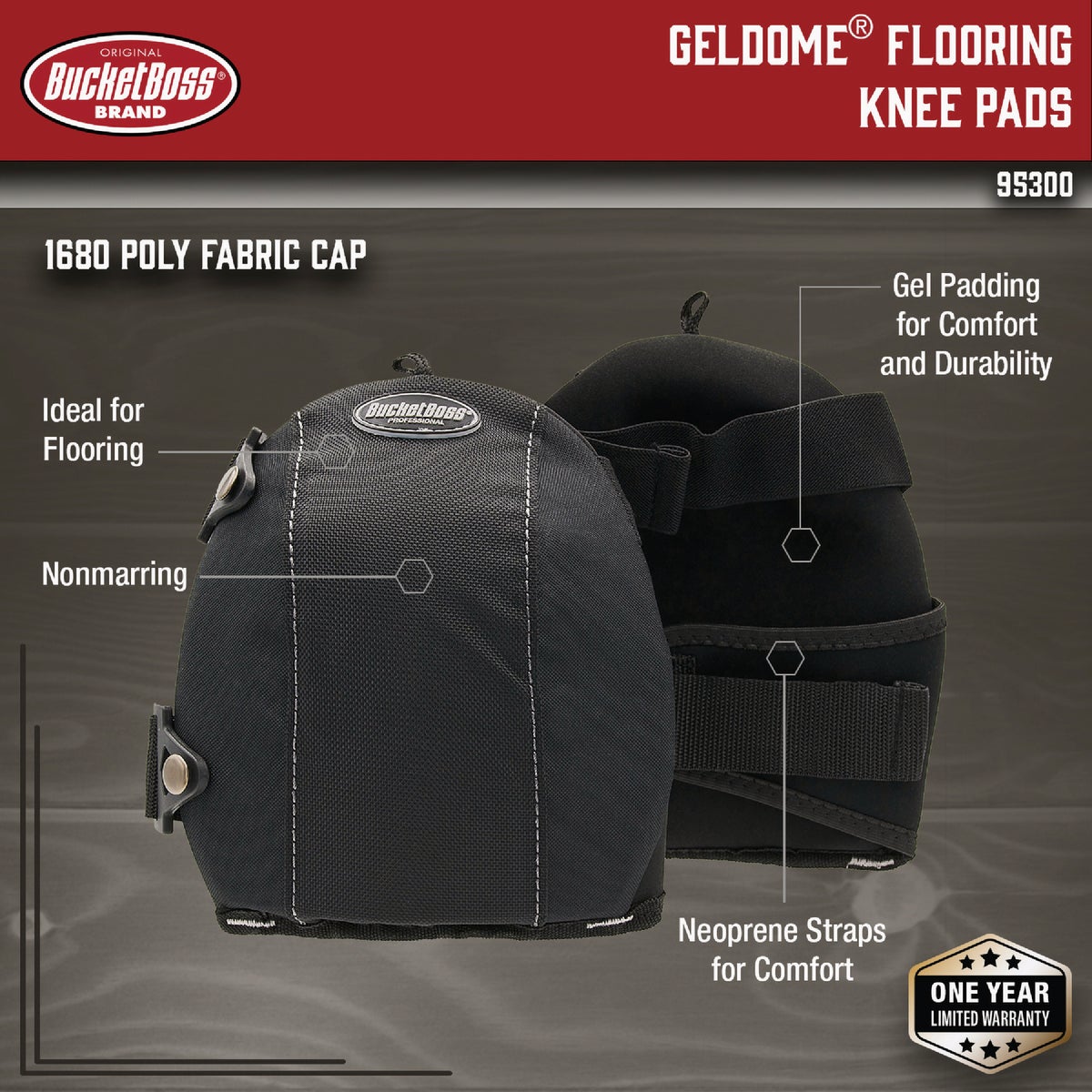 Bucket Boss GelDome Flooring Kneepads Image 2