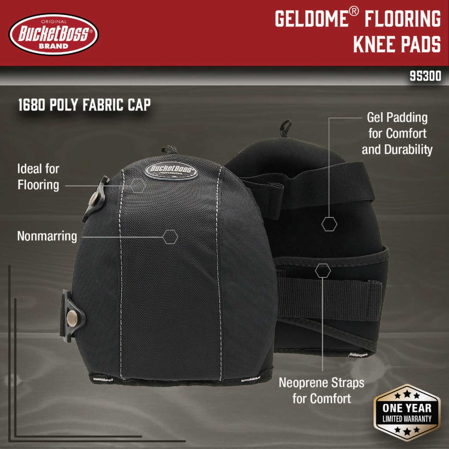 Bucket Boss GelDome Flooring Kneepads Image 2