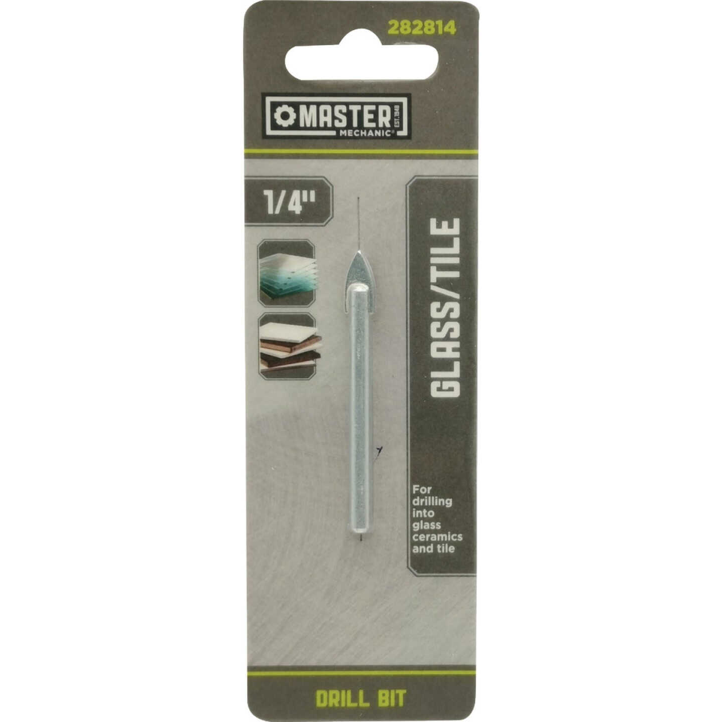 Master Mechanic 1/4 In. x 2-1/4 In. Glass & Tile Drill Bit Image 1