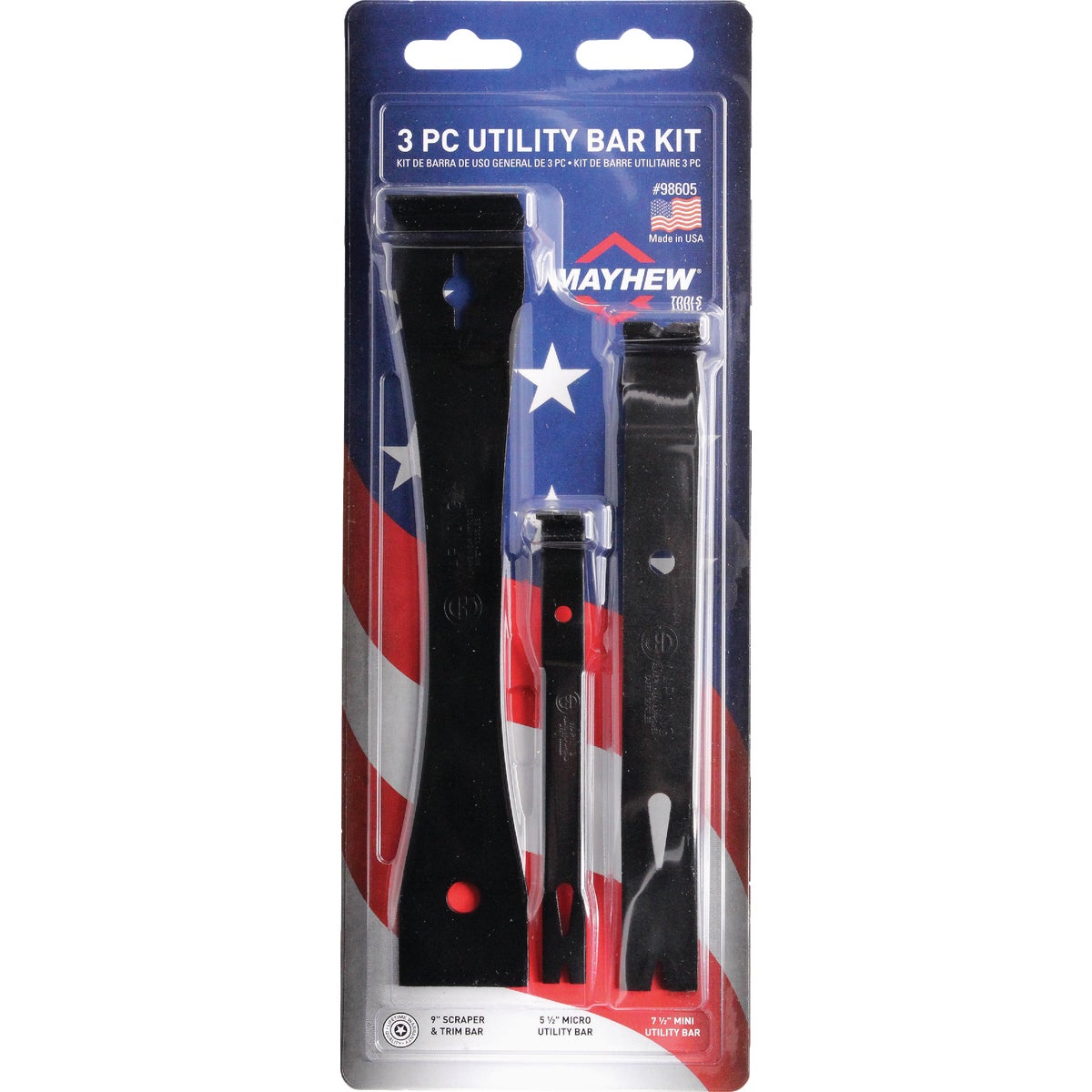 Mayhew Tools 3-Piece Small Pry Bar Kit Image 2