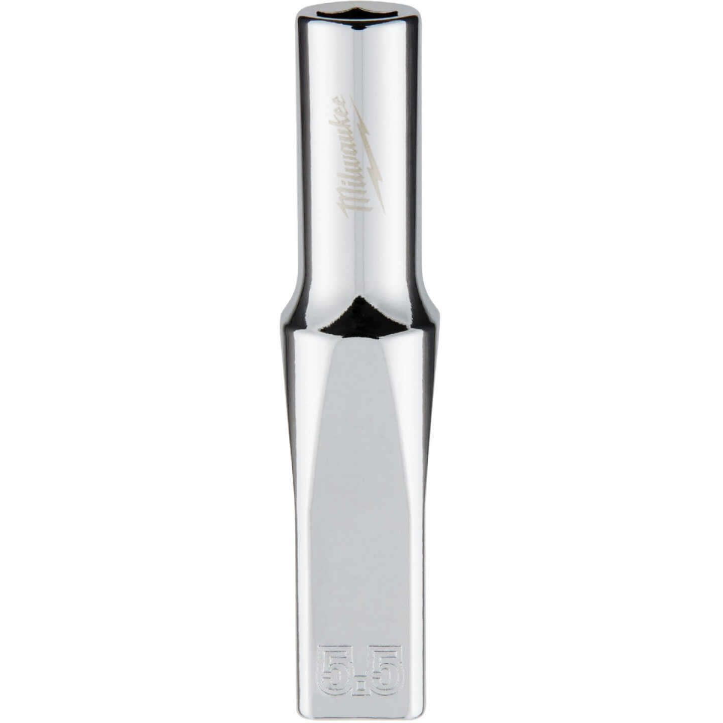 Milwaukee 1/4 In. Drive 5.5 mm 6-Point Deep Metric Socket with FOUR FLAT Sides Image 1