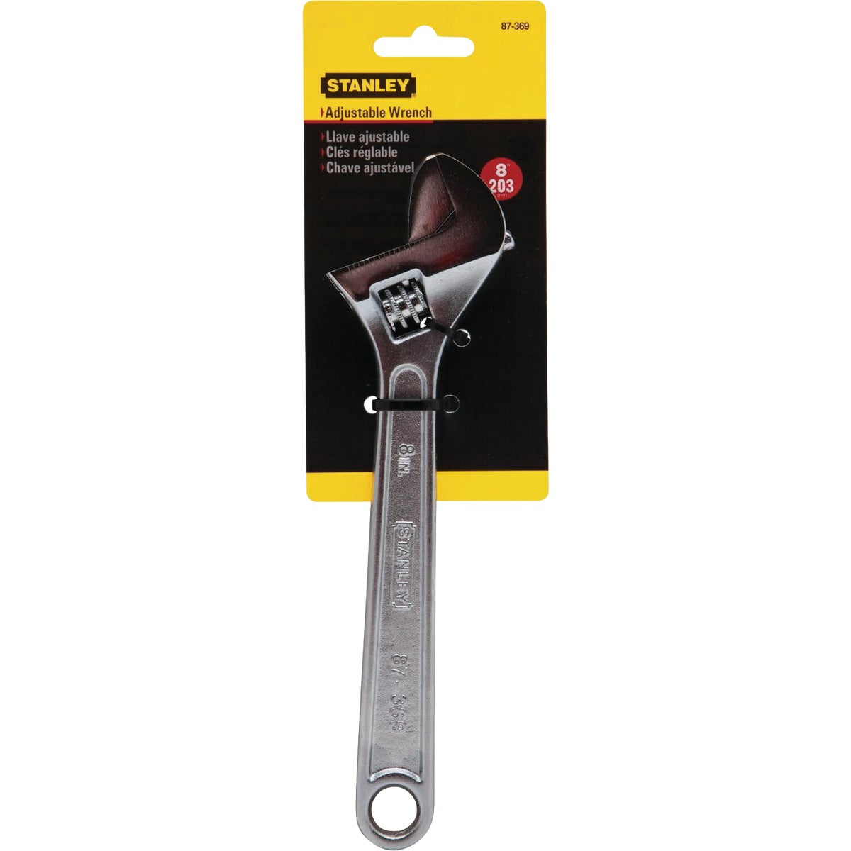 Stanley 8 In. Chrome Adjustable Wrench Image 2