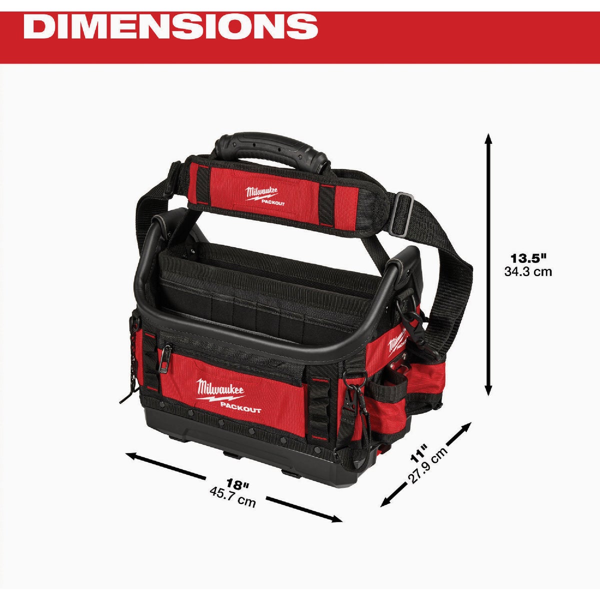 Milwaukee PACKOUT 15 In. Structured Tote Image 4