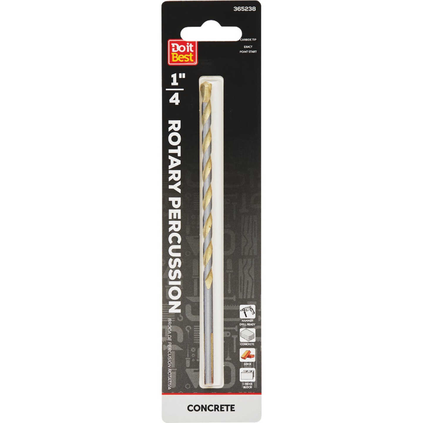 Do it Best 1/4 In. x 6 In. Rotary Percussion Masonry Drill Bit Image 1