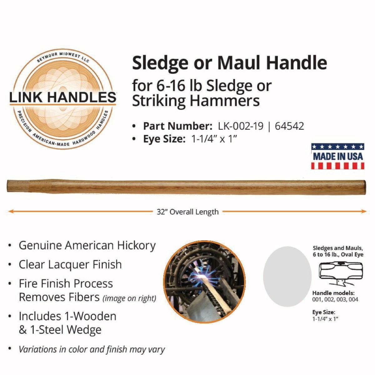 Link 32 In. Sledge or Maul Handle