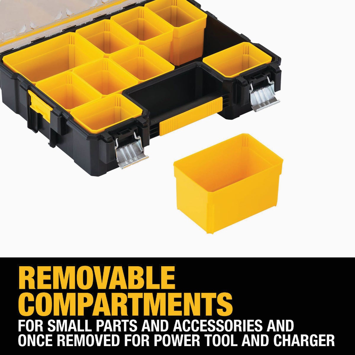 DEWALT Deep PRO 10-Compartment Organizer with Metal Latch Image 4