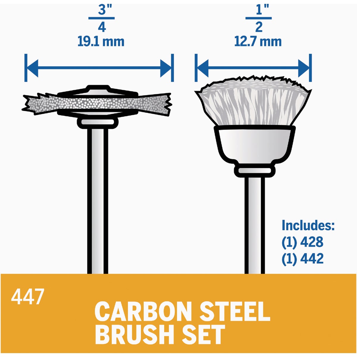 Dremel Carbon Steel Brush Set (2-Pack) Image 3