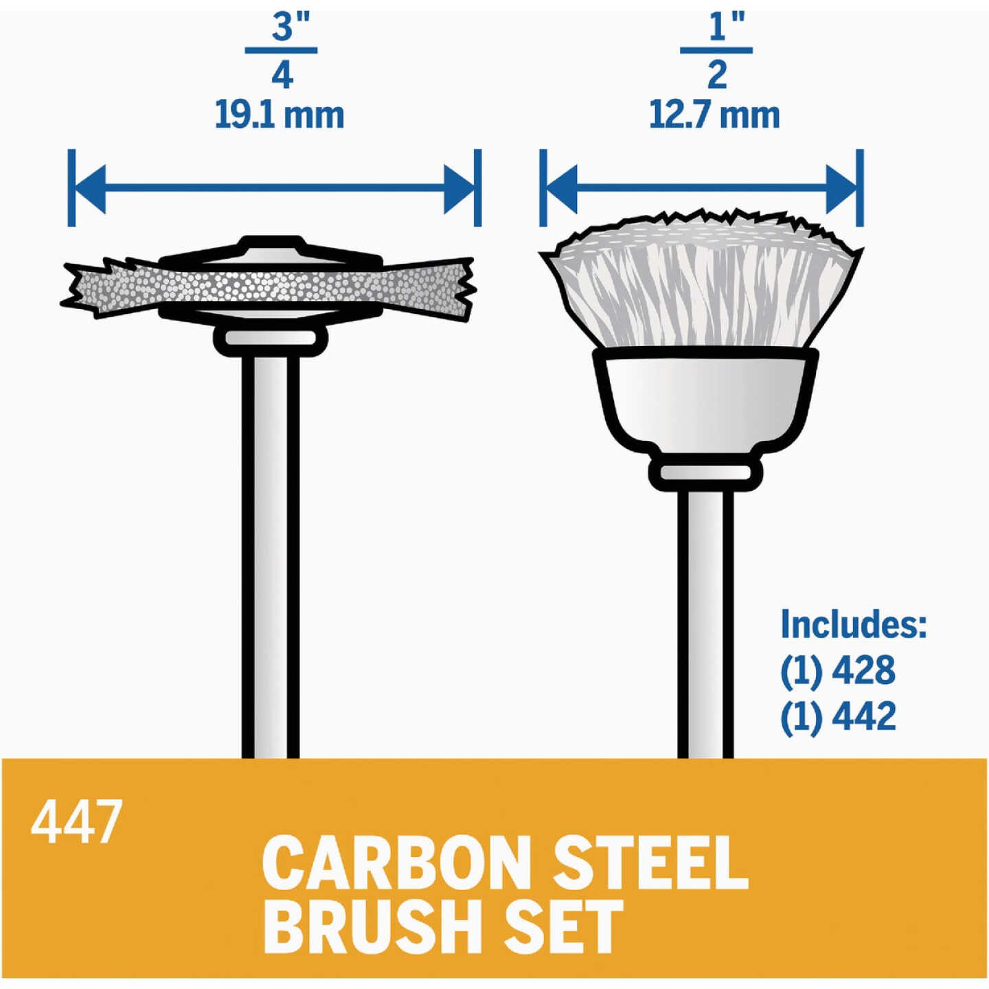 Dremel Carbon Steel Brush Set (2-Pack) Image 3