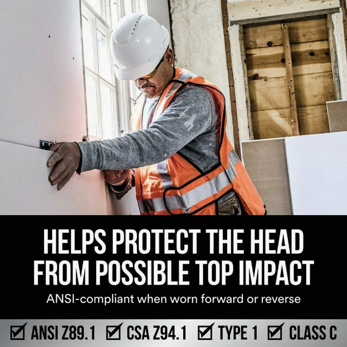 3M White Vented Hard Hat with Pin Lock Image 2
