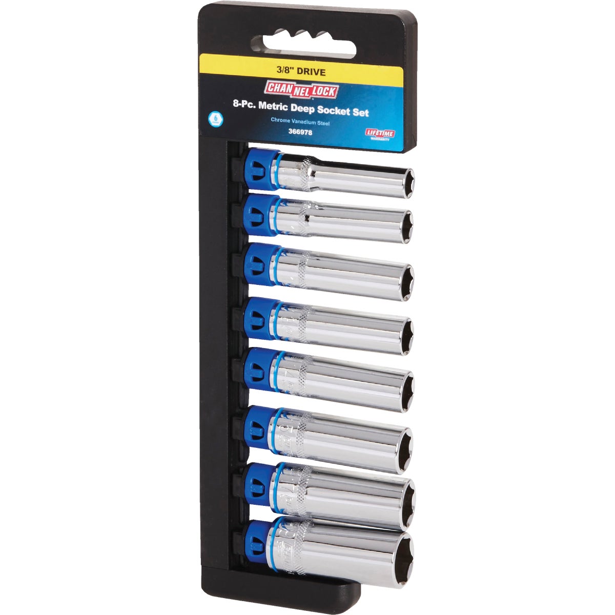 Channellock Metric 3/8 In. Drive 6-Point Deep Socket Set (8-Piece) Image 8