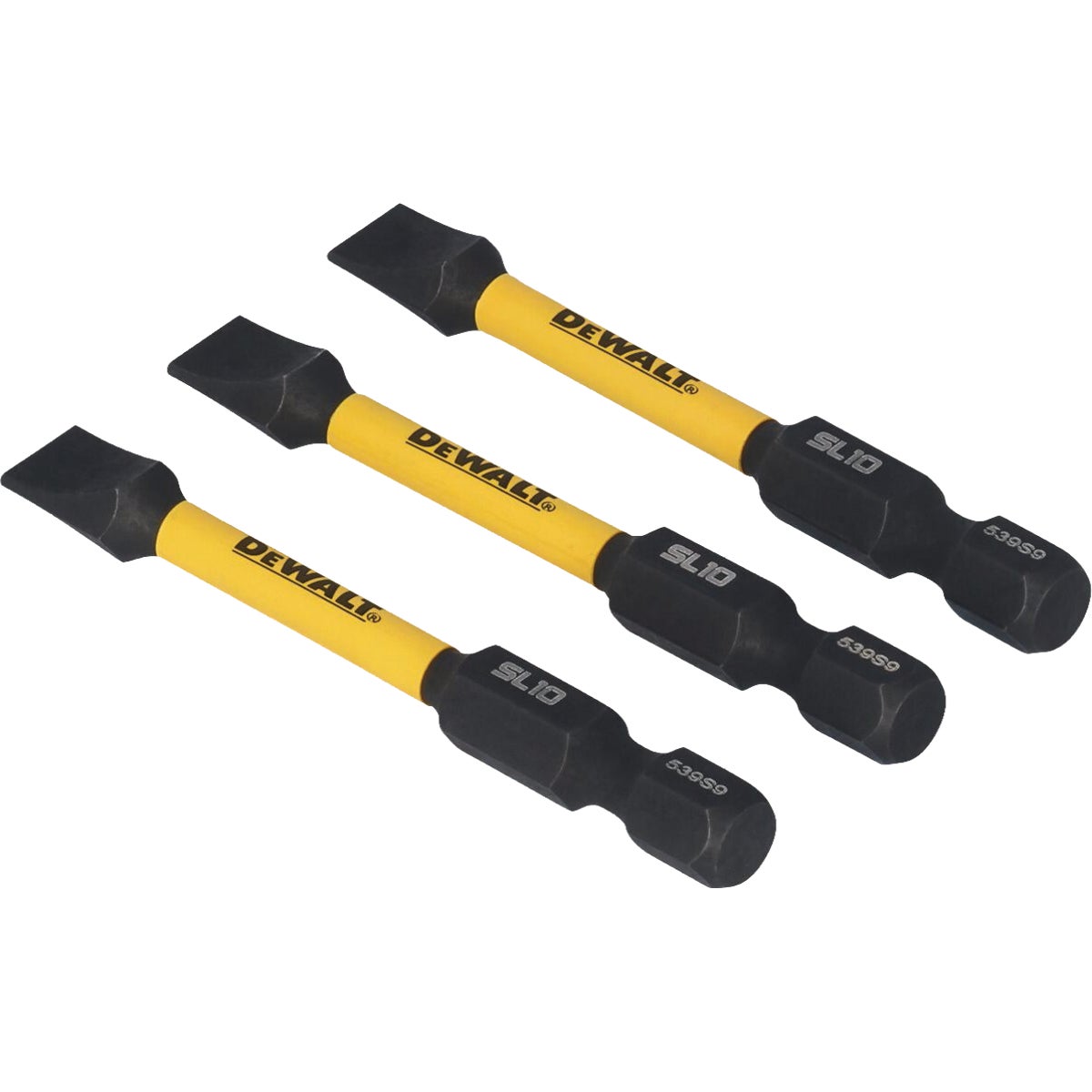 DEWALT Elite Series FlexTorq 2.25 In. Slotted #10 Impact Screwdriver Bit (3-Pack) Image 1