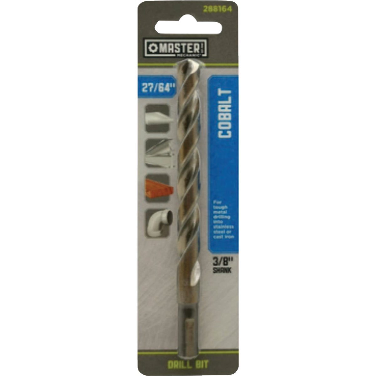 Master Mechanic 27/64 In. x 5-3/8 In. HSS with Cobalt Drill Bit Image 1