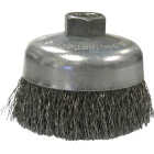 Weiler Vortec 6 In. Crimped 0.02 In. Angle Grinder Wire Brush Image 1