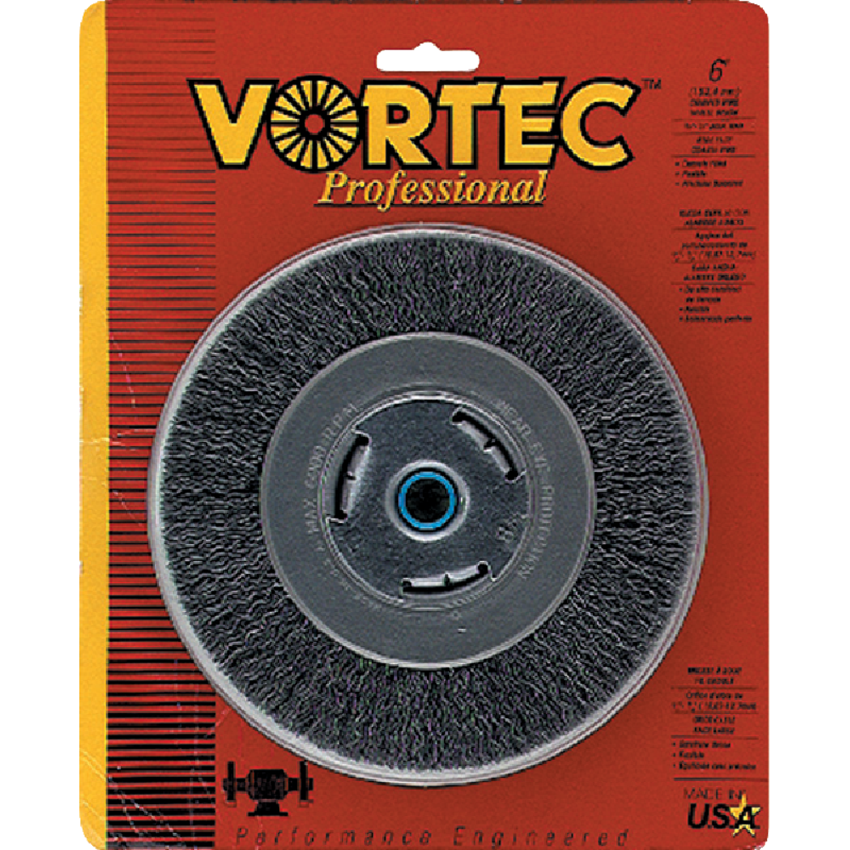 Weiler Vortec 6 In. Crimped, Coarse Bench Grinder Wire Wheel Image 1