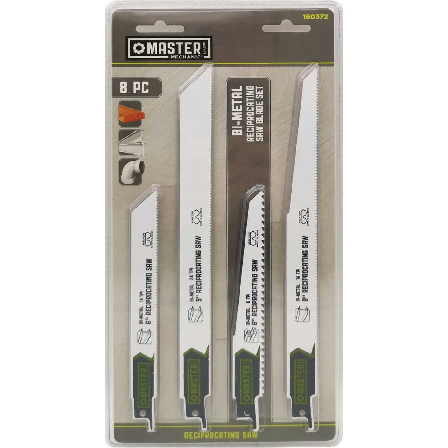 Master Mechanic Bi-Metal Reciprocating Saw Blade Set (8-Piece) Image 1