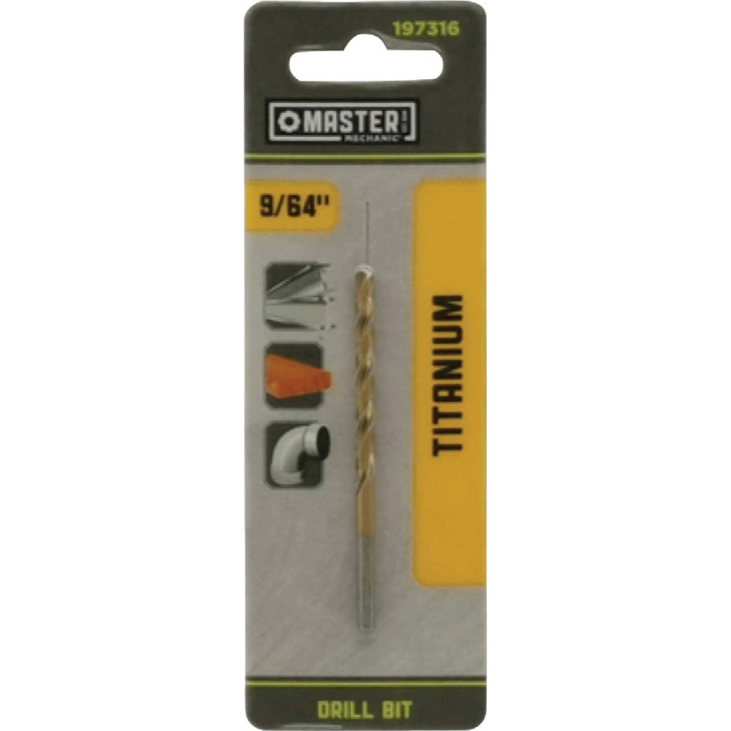 Master Mechanic 9/64 In. x 2-7/8 In. HSS Titanium Nitride Coated Drill Bit Image 1