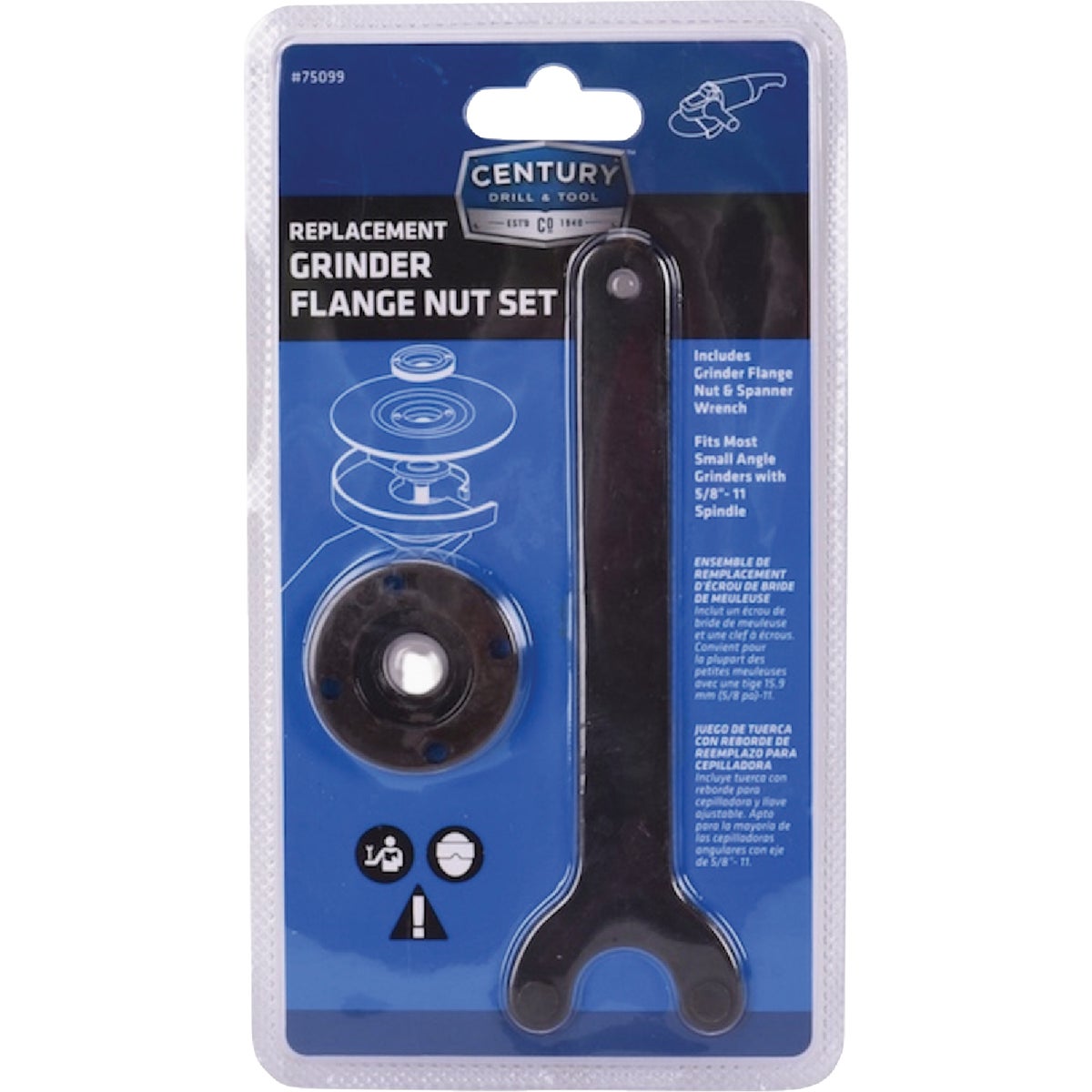 Century Drill & Tool Angle Grinder Flange Nut Kit Image 2