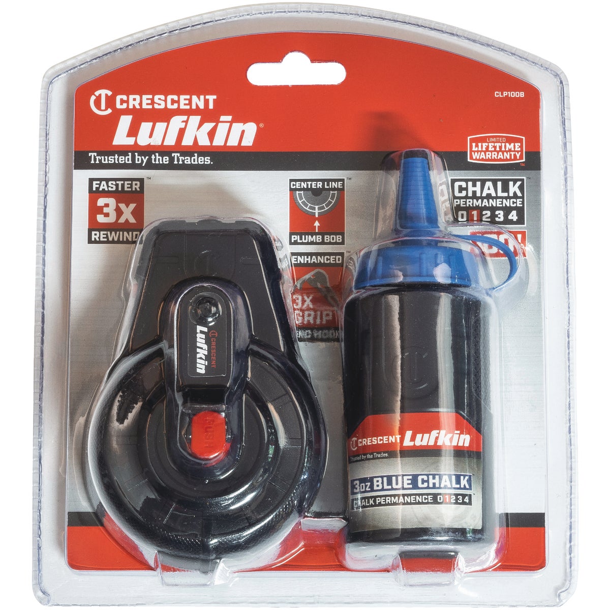Crescent Lufkin 100 Ft. Chalk Reel and Blue Chalk Image 2