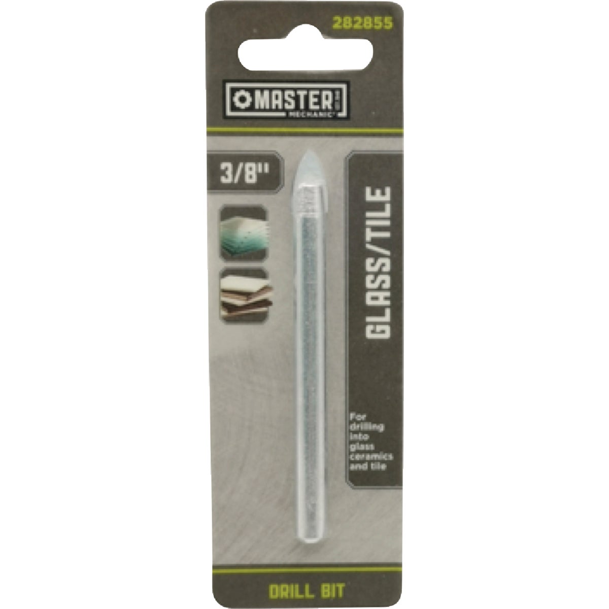 Master Mechanic 3/8 In. x 3-1/4 In. Glass & Tile Drill Bit Image 1