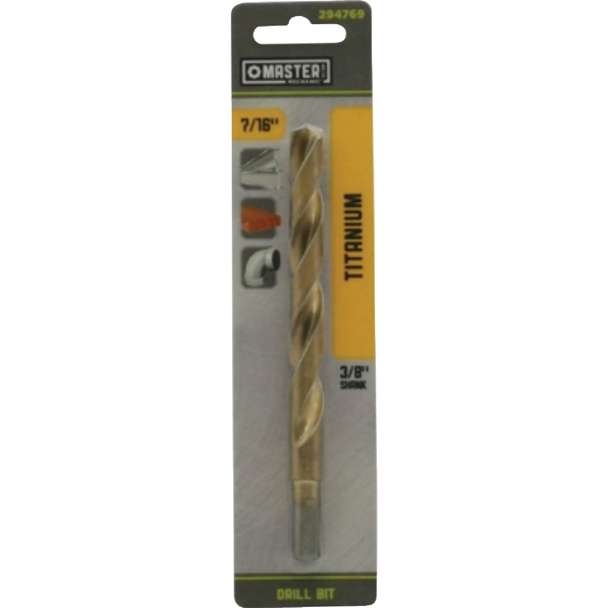 Master Mechanic 7/16 In. x 5-1/2 In. HSS Titanium Nitride Coated Drill Bit Image 1
