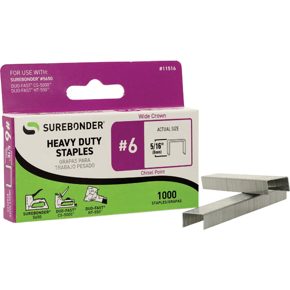 Surebonder DuoFast 1/16 In. Wide Crown Staple (1000-Pack)
