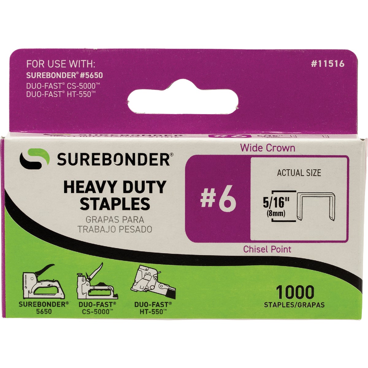 Surebonder DuoFast 1/16 In. Wide Crown Staple (1000-Pack) Image 2