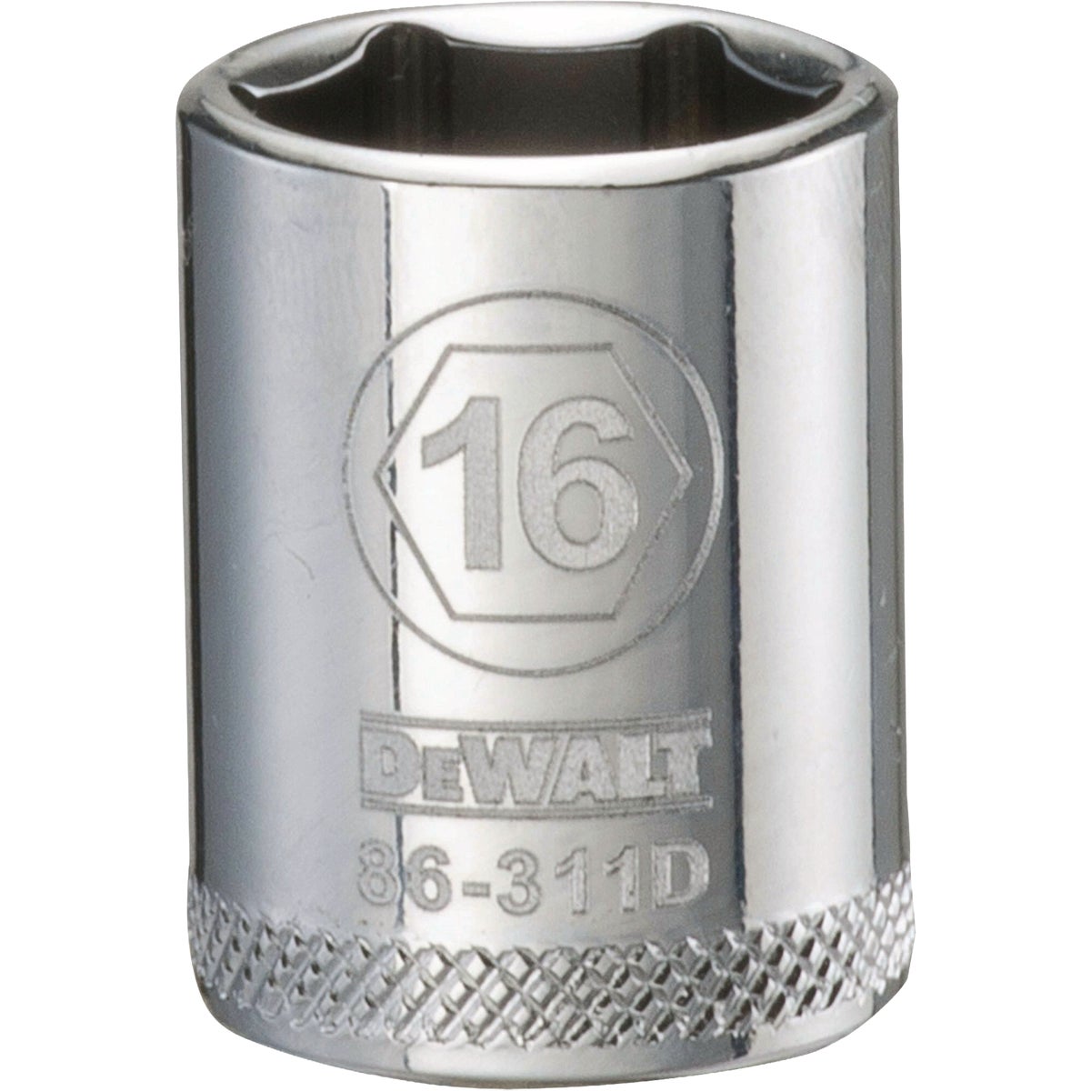 DEWALT 3/8 In. Drive 16 mm 6-Point Shallow Metric Socket