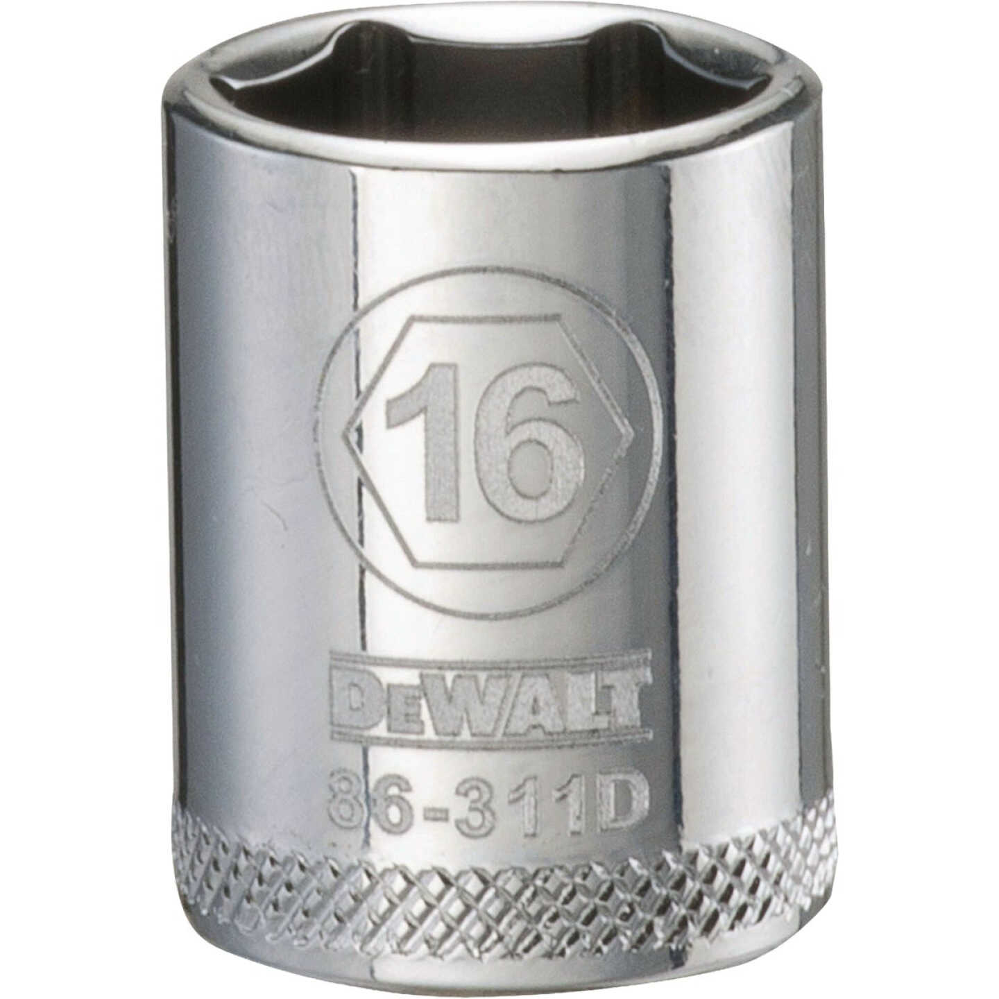 DEWALT 3/8 In. Drive 16 mm 6-Point Shallow Metric Socket Image 1