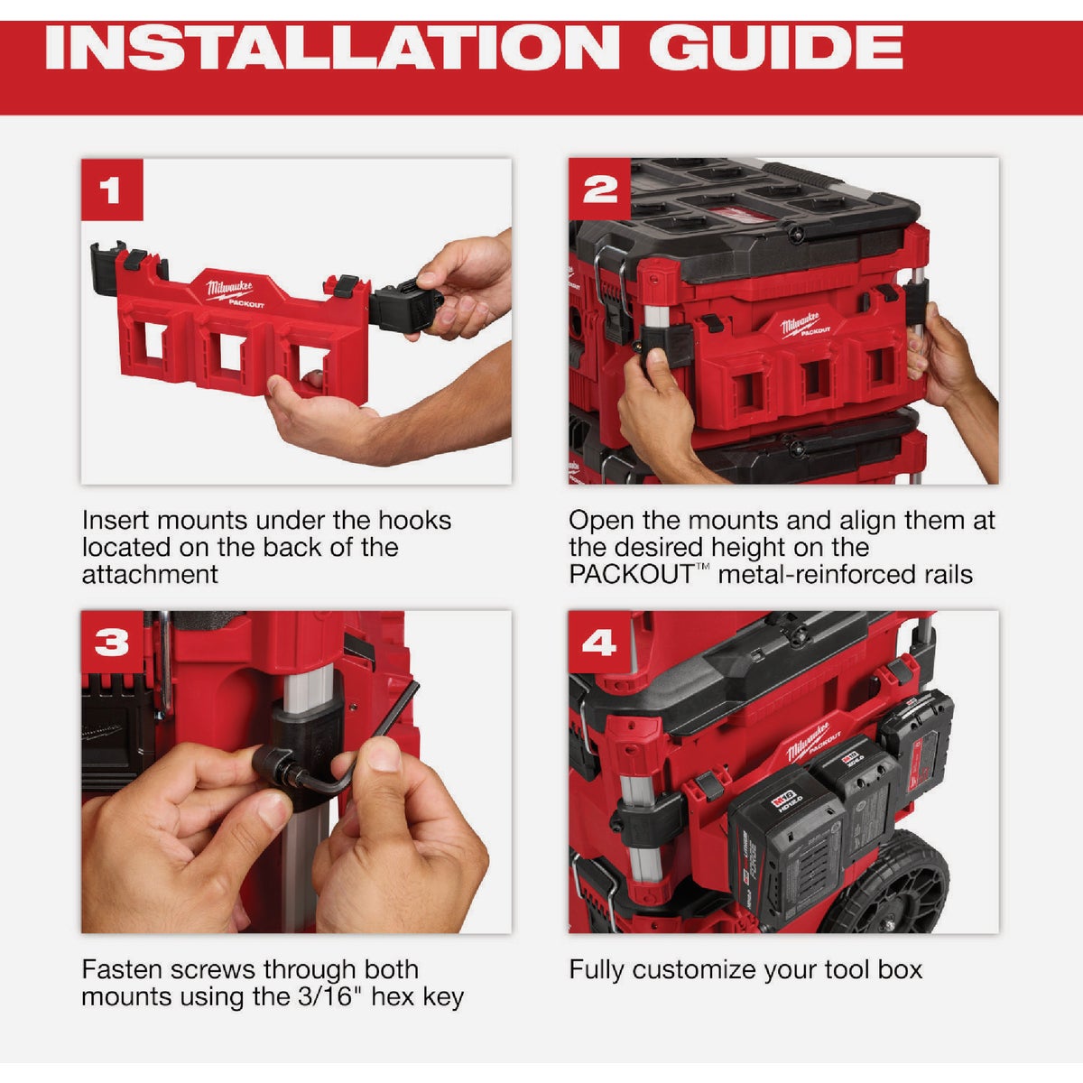 Milwaukee PACKOUT Tool Box Compact Plate Image 4