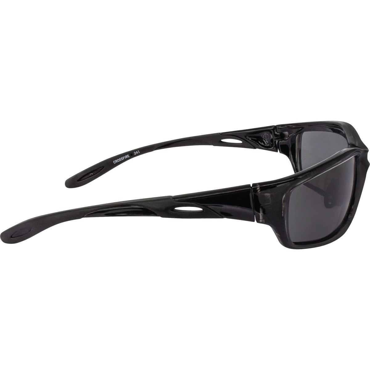 Crossfire Infinity Premium Crystal Black Frame Safety Glasses with Smoke Lens Image 7