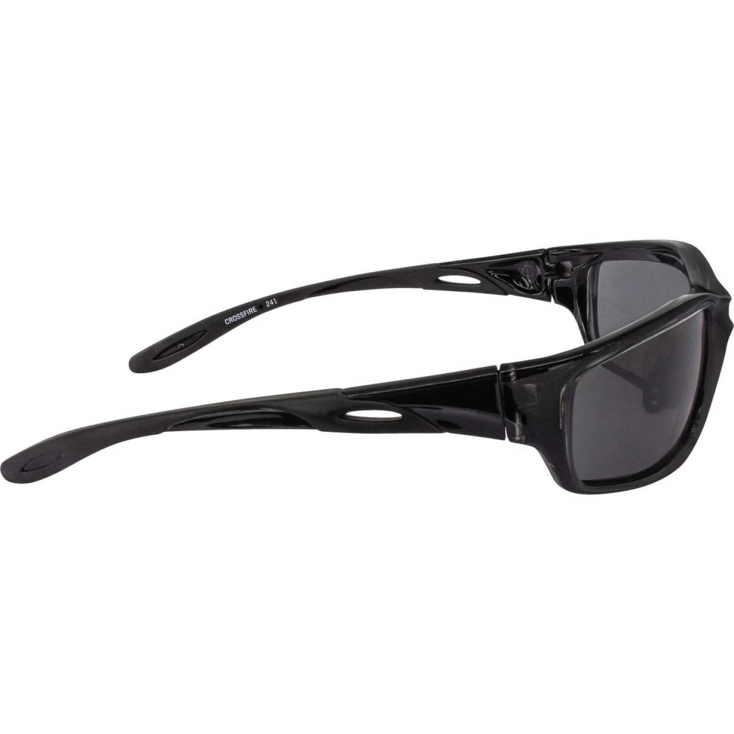 Crossfire Infinity Premium Crystal Black Frame Safety Glasses with Smoke Lens Image 7