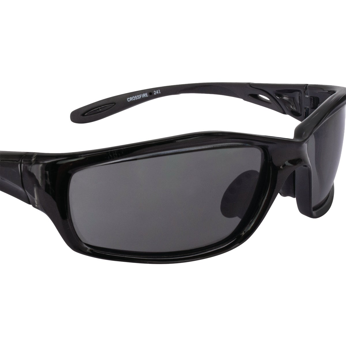 Crossfire Infinity Premium Crystal Black Frame Safety Glasses with Smoke Lens Image 5